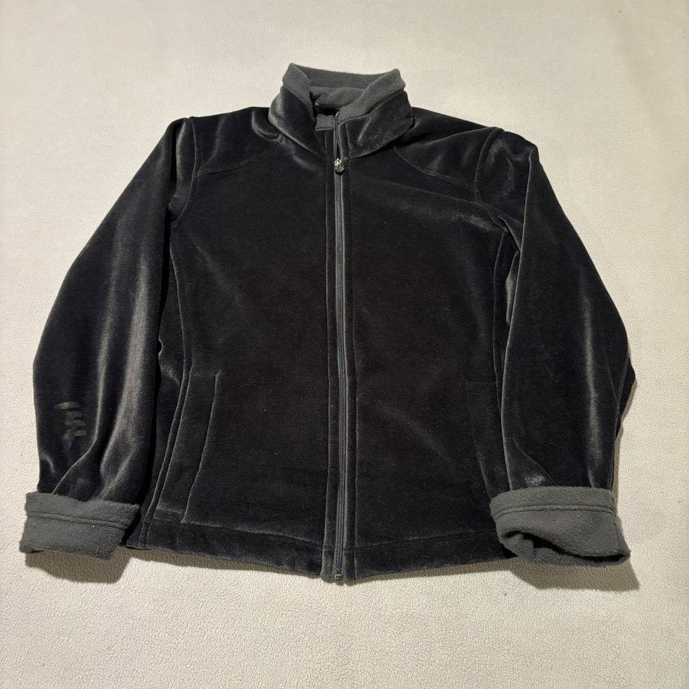 MEC Polartec Thermal Pro Velour Full Zip Jacket Womens XL Grey Embroidered